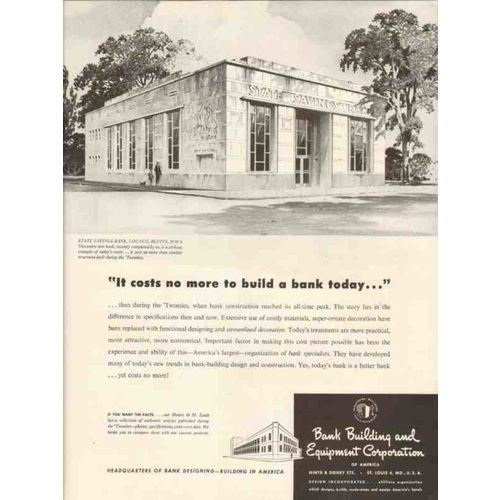 bank building equipment co 1947 state savings council bluff vintage ad