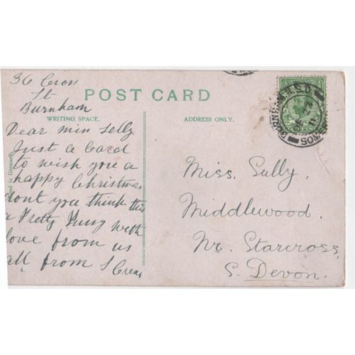 1911 All Good Wishes Cat Xmas Christmas Rhyme Postcard