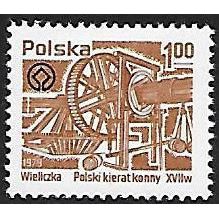 Mi 2638 (**): 1 Zl. orange-brown and black Wielicza Salt Mine: Mining Machinery