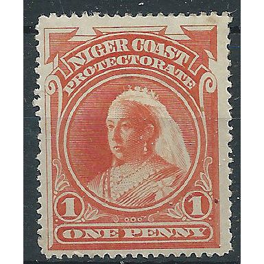 Niger Coast Republic 1894 SG52 1d Orange-Vermillion Mounted Mint ..