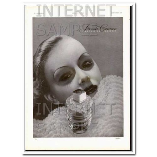CARON 1938 French Cancan perfume parfume elegant lady lace vintage ad