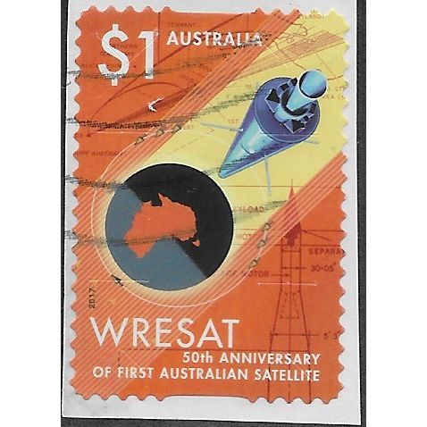 AUS 2017 $1.00 (S/A) 'WRESAT' (ON PAPER) FINE USED (EBID64-146)