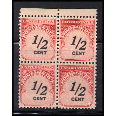 J88 1/2c Postage Due Fine MNH Blk/4 O7082