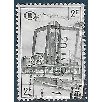 Belgium EPM Mi 301: 2 Fr. black-green Railway Parcel: Brussels North Station