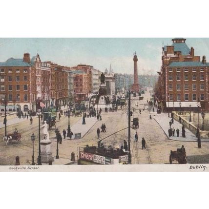 Boots The Chemists Irish Bus Advertising Strip Sackville Street Dublin Postcard