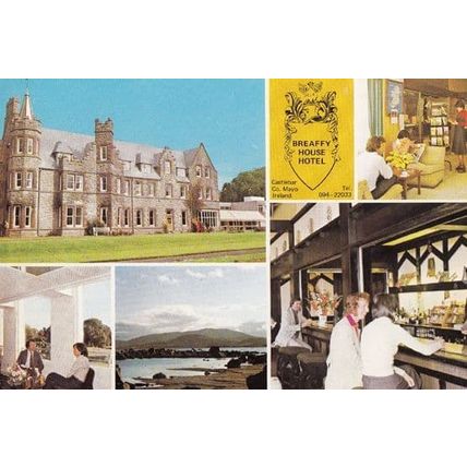 Breaffy House Hotel Restaurant Bar Irisih 1980s Postcard