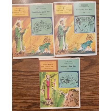 LOT of 6: Show N Tell Religious Records and Film Strips : Lot # 3 FREE Shipping