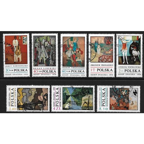 Poland Mi 2032/9: Stamp Day: Contemporary Polish Paintings.