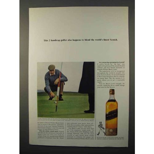 1966 Johnnie Walker Scotch Ad - 2 Handicap Golfer
