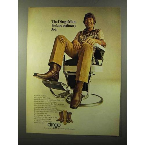 1971 Dingo Boots Ad - Joe Namath