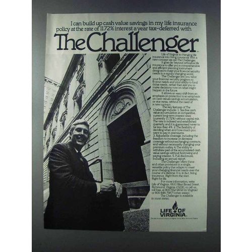 1981 Life of Virginia Ad - The Challenger