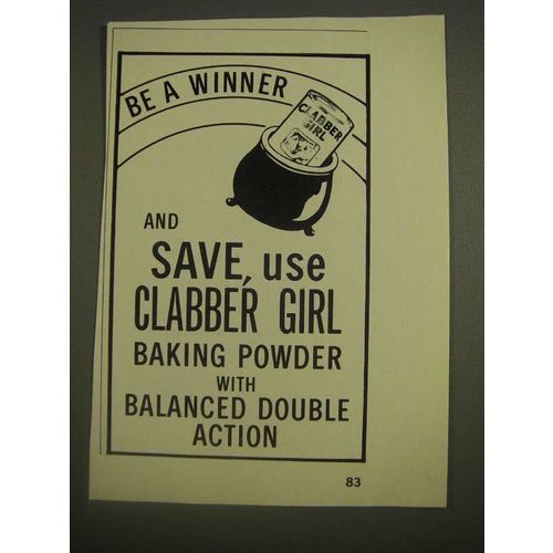 1985 Clabber Girl Baking Powder Ad - Be a Winner