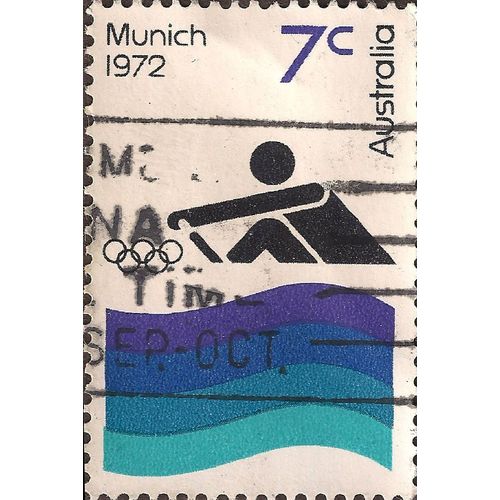 AUSTRALIA, OLYMPICS, Munich Rowing, blue 1972, 7c