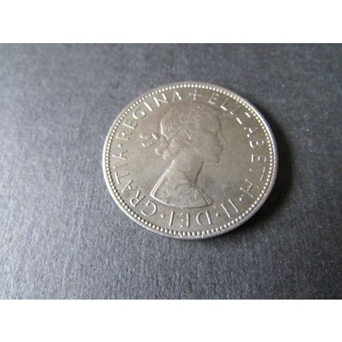 1964 QUEEN ELIZABETH II HALFCROWN FREE POST. AF