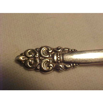 Silver Serving Spoon Pierced Berry Spoon Spanish Crown 1970 Community Silver