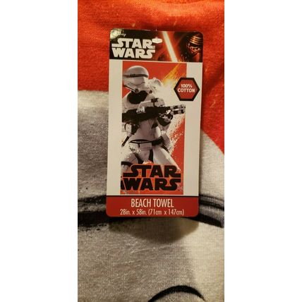 DISNEY STAR WARS STORM TROOPER PLUSH BEACH BATH SWIMMING PARTY TOWEL~NEW~