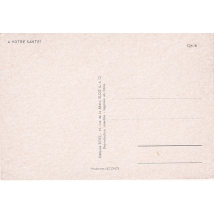 6x4 Continental size printed postcard Dom Perignon Brother Drinkers Champagne