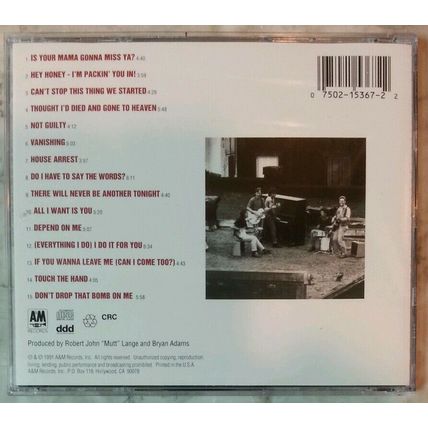 WAKING UP THE NEIGHBOURS by BRYAN ADAMS (CD, 1991 - A&M - USA) Very Good!!!