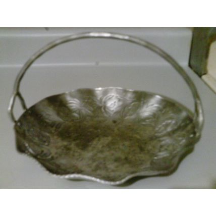 Aluminum basket etched design small