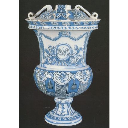 Antique Baluster Shaped Vase WRMW Avon National Trust Postcard