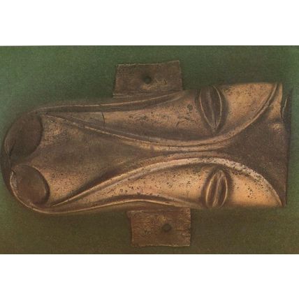 Stanwick Yorkshire Celtic Horse Mask Bronze Plaque Postcard