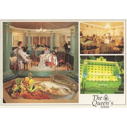 The Queens Hotel Leeds Yorkshire Restaurant Postcard