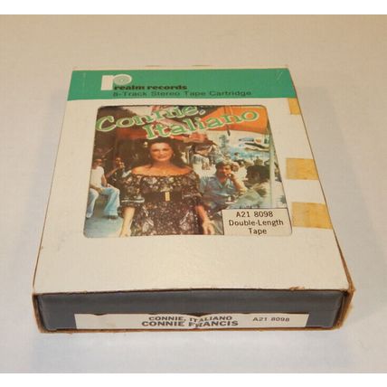Connie Francis Connie Italiano 8-Track Tape Cartridge A21 8098 1978