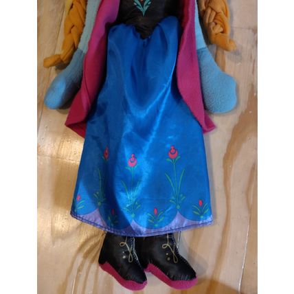 Disney Store Frozen Anna Plush Soft Doll 23" w/Cape Great Condition! Sings Too!