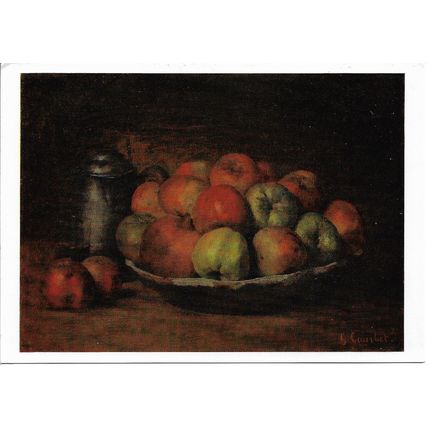 Fine Art Postcard - Still Life: Apples and Pomegranate by Gustave Courbet