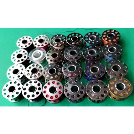 23 Metal Bobbins - + 1 Sewing Machine Metal Spool UNIVERSAL Fits Most Brands