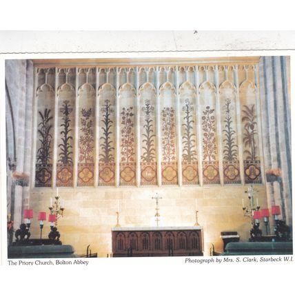 Priory Church Bolton Abbey Yorkshire Postcard unused VGC