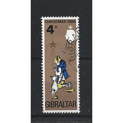 Gibraltar.SG231 4d Shepherd,Lamb and Star.Fine Used.Mar24