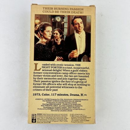 The Night Porter VHS Video Tape Erotic Cult Classic