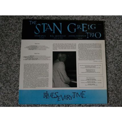 The Stan Greig Trio – Blues Every Time (CLGLP004) 1985 (LP) ** Signed cover **