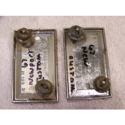 1967 CHRYSLER NEWPORT EMBLEMS #2839348 OEM PAIR