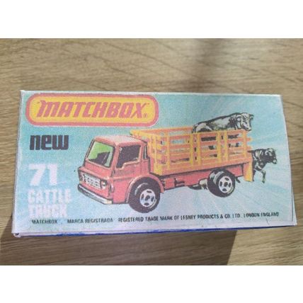 Matchbox No71 Red Cattle Truck (A)