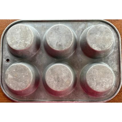 Super Chef by Wear Ever 6 hole aluminum muffin/cupcake pan Vintage #200