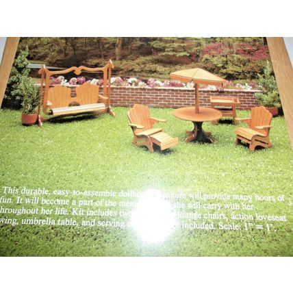Duracraft Miniature Dollhouse Outdoor Furniture 1:12 Scale 1990