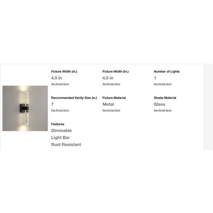 Modern 2-Light Black Dimmable Wall Sconce with Bubble Glass Shade 4000K LED Bath