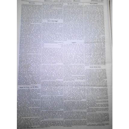Mining and Scientific Press Feb 5, 1876. Fairbanks; Swindling Mining companies