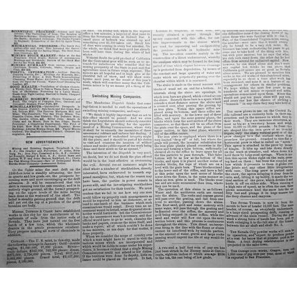 Mining and Scientific Press Feb 5, 1876. Fairbanks; Swindling Mining companies