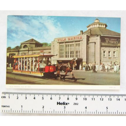 old postcard Horse Tram, Villa Marina, Isle of Man