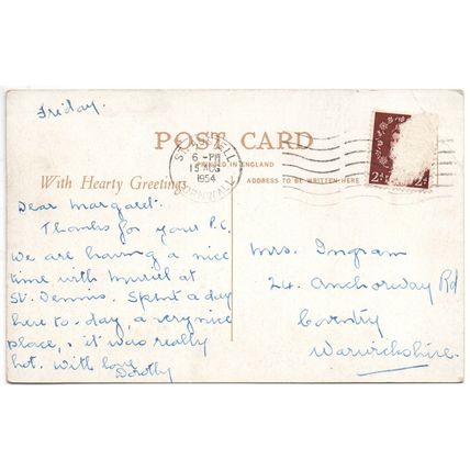 REAL PHOTOGRAPHIC MULTI-VIEW POSTCARD OF FALMOUTH CORNWALL POSTED 1954 (2423)