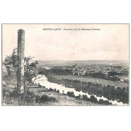 78 - MANTES - panorama pris de l'ermitage St Sauveur