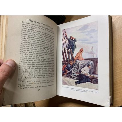 ANTIQUE "JEFFREY OF THE WHITE WOLF TRAIL" WESTERN COWBOY FICTION BOOK (P4)
