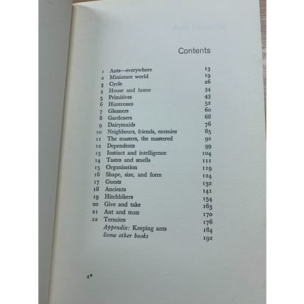 1967 "ANTS OBSERVED" SCIENTIFIC BOOK CLUB VINTAGE HARDBACK BOOK (P3)