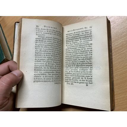 RARE* 1798 HISTOIRE DE LA RIVALITE FRANCE & ANGLETERRE VOL 3 ANTIQUE BOOK (P3)