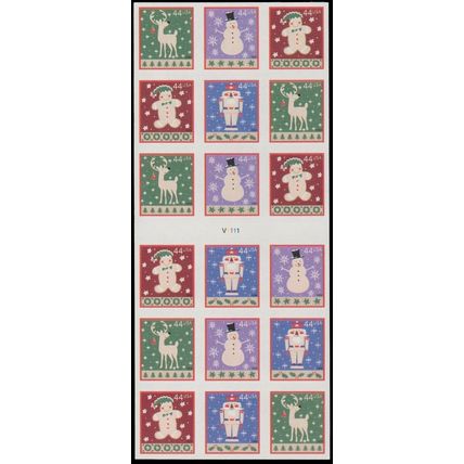 Winter Holidays Pane of Eighteen 44 Cent Postage Stamps Scott 4432b