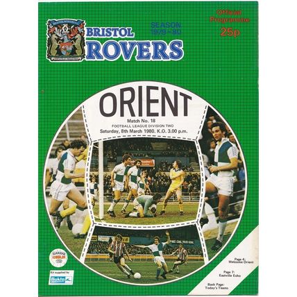 BRISTOL ROVERS v ORIENT LEAGUE DIVISION 2 - 1979/80