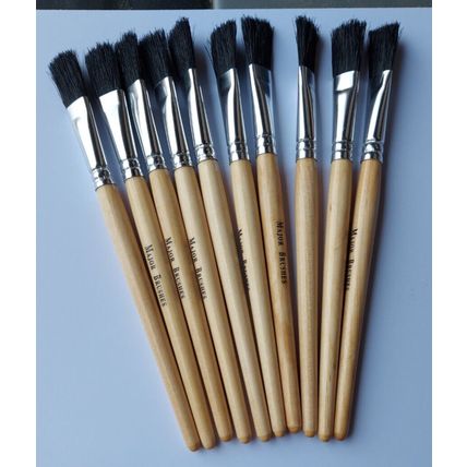 PASTE BRUSH Brushes 1/2 INCH 15 CM LENGTH PAINT BRUSHES PACK OF 10